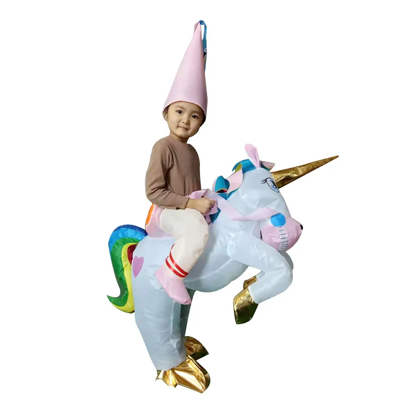 Rainbow Unicorn Rider Inflatable Unicorn Costume for Kids Children Halloween Carnival Cosplay Party Fancy Dress Birthday Suit
Rainbow Unicorn Rider Inflatable Unicorn Costume for Kids Children Halloween Carnival Cosplay Party Fancy Dress Birthday Suit