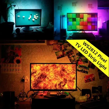 Ambilight HDTV Desktop PC Screen Pixel TV Background lighting 30leds/m WS2812 TV Tape Ribbon Strip USB 14key RF Controller DC5V
Ambilight HDTV Desktop PC Screen Pixel TV Background lighting 30leds/m WS2812 TV Tape Ribbon Strip USB 14key RF Controller DC5V