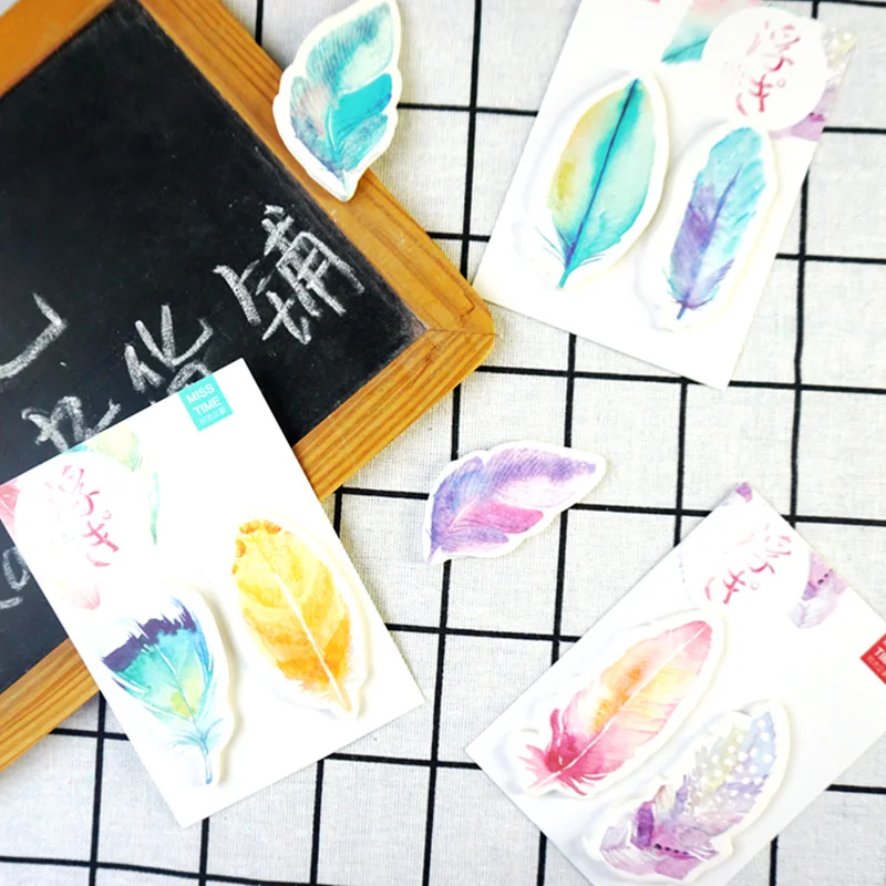 4 pcs Rainbow feather memo pad color post sticky notes Marker it planner sticker paper Stationery Office School supplies F171
4 pcs Rainbow feather memo pad color post sticky notes Marker it planner sticker paper Stationery Office School supplies F171