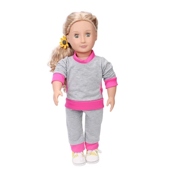 Doll clothes Casual pajamas grey sportswear suit toy accessories fit 18 inch Girl doll and 43 cm baby dolls c422
Doll clothes Casual pajamas grey sportswear suit toy accessories fit 18 inch Girl doll and 43 cm baby dolls c422