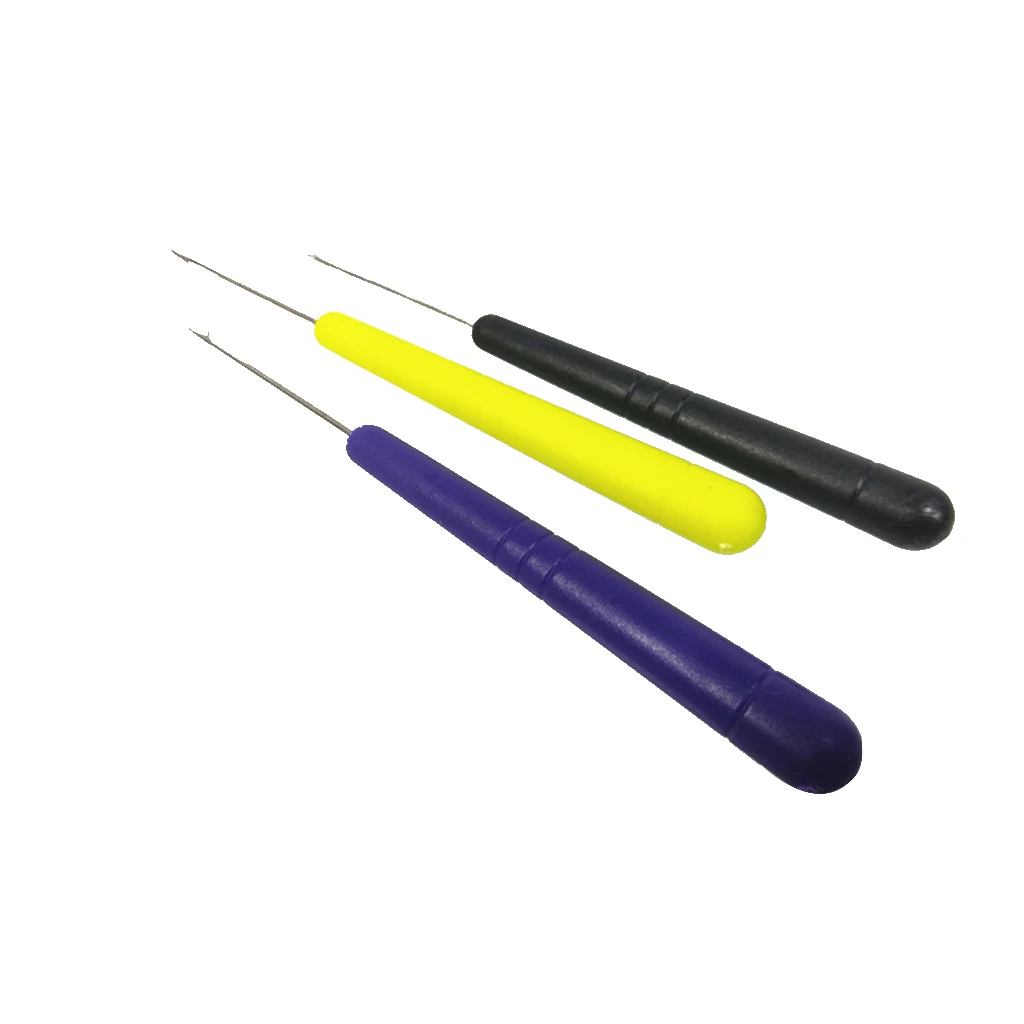 Stainless Steel Needle Baiting Splicing Needle Mini Size Fishing Bait Hook Needle Rigs Baiting Tool Fishing Tackle Black Stainless Steel Needle Baiting Splicing Needle Mini Size Fishing Bait Hook Needle Rigs Baiting Tool Fishing Tackle Black