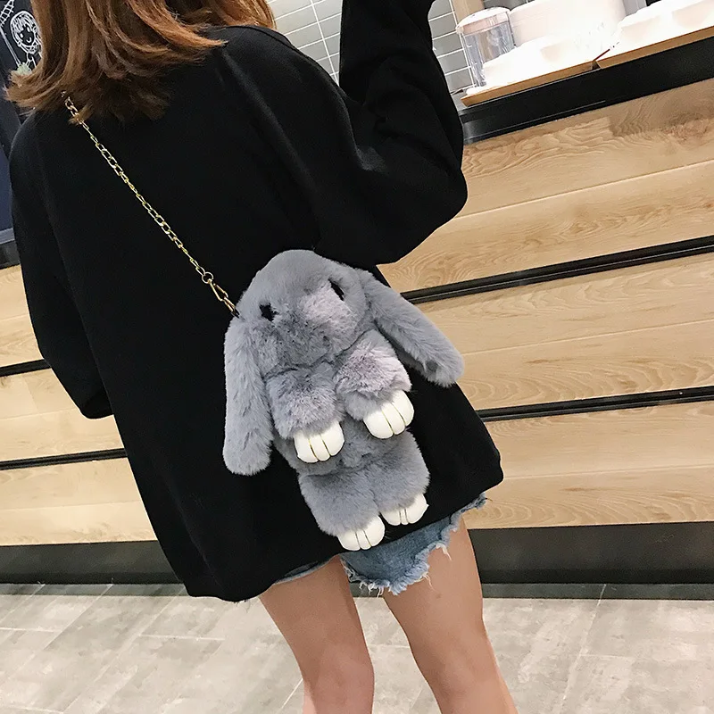 Cute Plush Rabbit Backpack 33cm Fashion Girl Fur Cape Hare Wool Chains Handbag Women's Casual Plush Dead Eyelash Messenger Bag
Cute Plush Rabbit Backpack 33cm Fashion Girl Fur Cape Hare Wool Chains Handbag Women's Casual Plush Dead Eyelash Messenger Bag