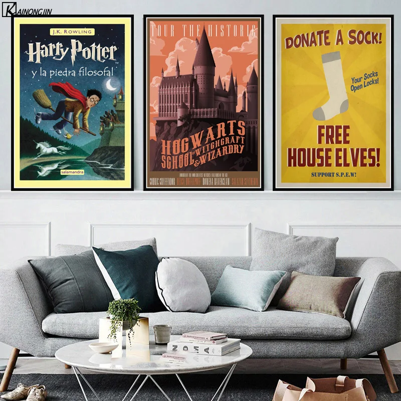 Harry potter Poster Vintage Gift Classic Movie Posters and Prints Canvas Painting Wall Art Picture for Living Room Home Decor
Harry potter Poster Vintage Gift Classic Movie Posters and Prints Canvas Painting Wall Art Picture for Living Room Home Decor