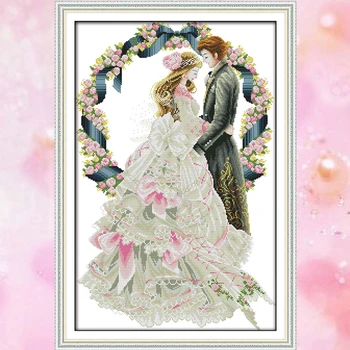 Joy Sunday Chinese cross stitch kits diy set Royal wedding DMC14CT11CT cotton fabric livingroom bedroom decoration wholesale
Joy Sunday Chinese cross stitch kits diy set Royal wedding DMC14CT11CT cotton fabric livingroom bedroom decoration wholesale