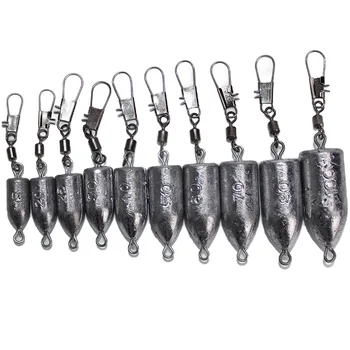 Fishing Tackle Accessories Lead Down Sinker with Connector String Weight Double Ring Bullect Shape 15g-100g
Fishing Tackle Accessories Lead Down Sinker with Connector String Weight Double Ring Bullect Shape 15g-100g
