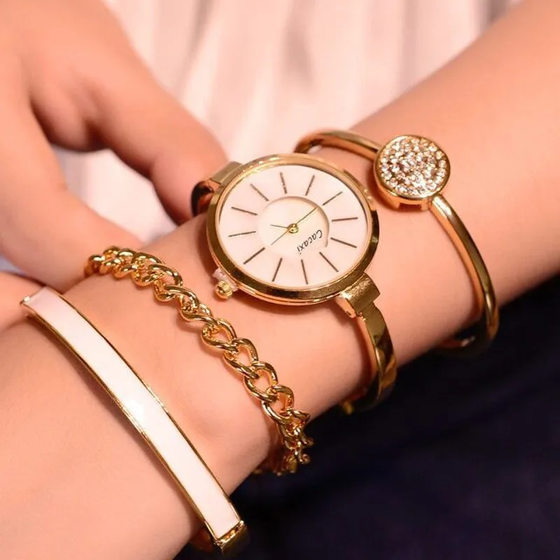 Original Box 4ps/set Cacaxi Luxury Women Watches 2018 Alloy Gold Jewelry Bracelet Wristwatch Women Dress Watch Relogio Feminino
Original Box 4ps/set Cacaxi Luxury Women Watches 2018 Alloy Gold Jewelry Bracelet Wristwatch Women Dress Watch Relogio Feminino