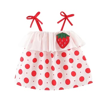 Small fresh Korean Dress Girls Dot Ruffles Strap Print Dress Princess Dresses Sleeveless Straw Hat Omelette Rabbit Dress A1
Small fresh Korean Dress Girls Dot Ruffles Strap Print Dress Princess Dresses Sleeveless Straw Hat Omelette Rabbit Dress A1