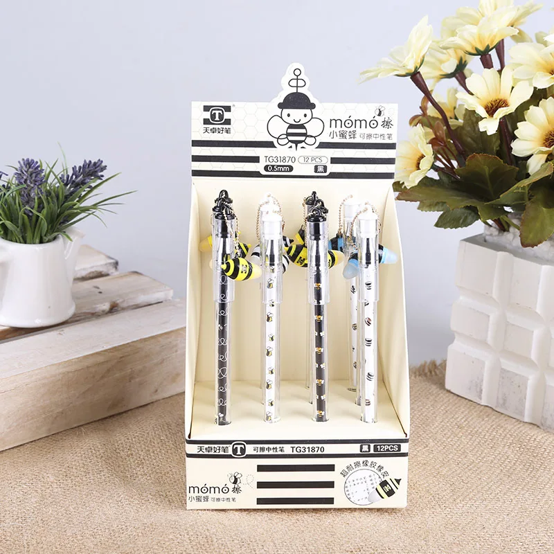 24pcs/lot Kawaii Creative Cartoon Small Bee 0.5mm Erasable Black Ink Gel Pen Learning Stationery Office Supplies
24pcs/lot Kawaii Creative Cartoon Small Bee 0.5mm Erasable Black Ink Gel Pen Learning Stationery Office Supplies