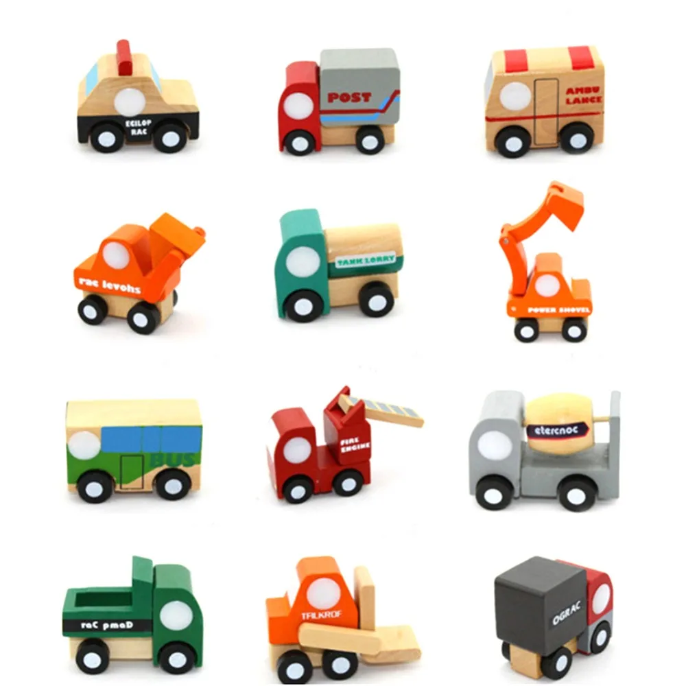 1pcs Wooden Car Toys Small Traffic Cartoon Toy Kids Educational Trains Model Toy Vehicles with retail box for child Present
1pcs Wooden Car Toys Small Traffic Cartoon Toy Kids Educational Trains Model Toy Vehicles with retail box for child Present