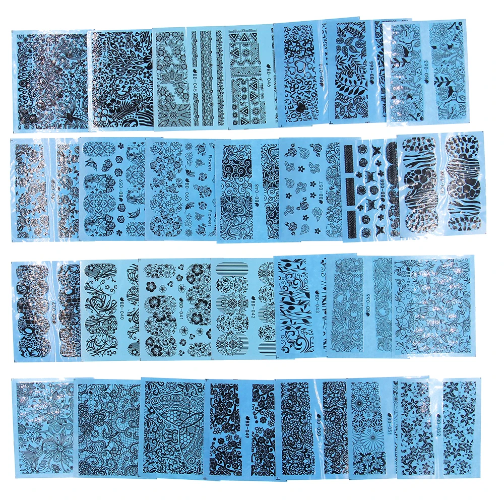 Wholesale 72 Sheets Watermark Water Transfer Sticker Design Tip Nail Art Stickers Nails Decal Manicure Tools Full Cover Lace
Wholesale 72 Sheets Watermark Water Transfer Sticker Design Tip Nail Art Stickers Nails Decal Manicure Tools Full Cover Lace