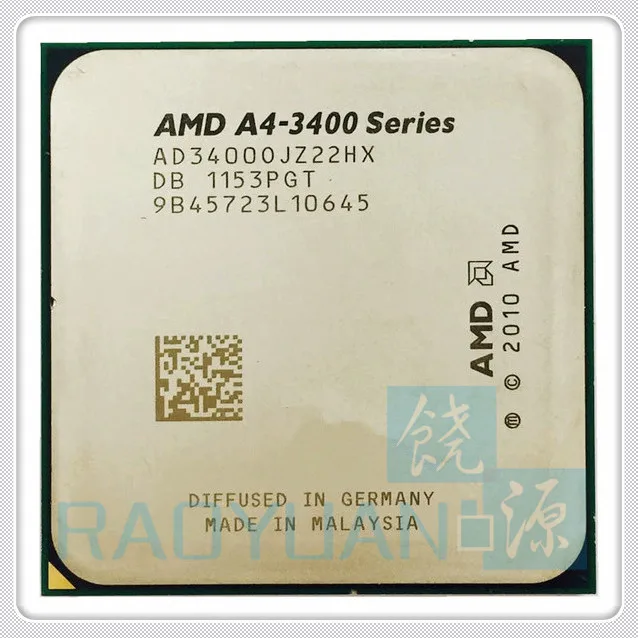 AMD A-Series A4 3400 A4-3400 2.7GHz 65W Dual-Core CPU Processor AD3400OJZ22HX Socket FM1
AMD A-Series A4 3400 A4-3400 2.7GHz 65W Dual-Core CPU Processor AD3400OJZ22HX Socket FM1