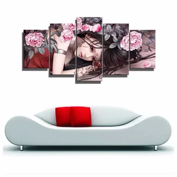 Modern Wall Art Japanese Girl With Flowers Canvas Painting For Bedroom Art Wall Home Decoration Rose Flower Picture Drop Ship
Modern Wall Art Japanese Girl With Flowers Canvas Painting For Bedroom Art Wall Home Decoration Rose Flower Picture Drop Ship