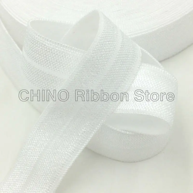 5/8" Solid White Fold Over Elastic Snow White FOE Elastic Ribbon for DIY Headwear Hair Accessories 10Y/lot Many Colors Available
5/8" Solid White Fold Over Elastic Snow White FOE Elastic Ribbon for DIY Headwear Hair Accessories 10Y/lot Many Colors Available