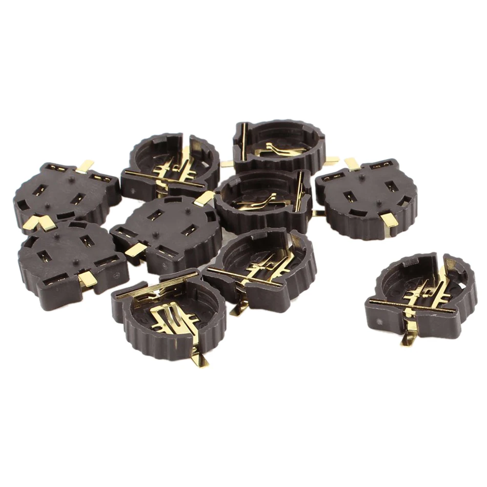 EDT-10 Pcs Black Brown Plastic Housing CR1220 Button Cell Battery Sockets Holder Case
EDT-10 Pcs Black Brown Plastic Housing CR1220 Button Cell Battery Sockets Holder Case