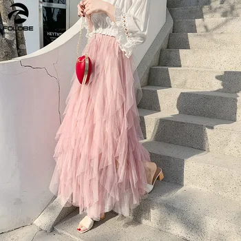FOLOBE irregular Mesh skirt women spring autumn 2020 new multi-layer tutu cake skirt fluffy ruffled long tulle skirt female
FOLOBE irregular Mesh skirt women spring autumn 2020 new multi-layer tutu cake skirt fluffy ruffled long tulle skirt female