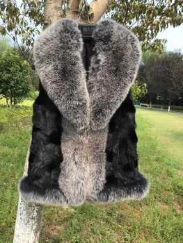 MLHXFUR Real Mink Fur Jacket Silver Fox Fur Collar Sheared Mink Vest Silver Fox Fur Gilet Sleeveless Jacket Women Plus Size 
MLHXFUR Real Mink Fur Jacket Silver Fox Fur Collar Sheared Mink Vest Silver Fox Fur Gilet Sleeveless Jacket Women Plus Size