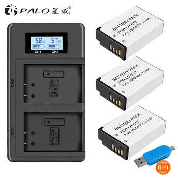 

PALO 3Pcs LP-E17 LP E17 LPE17 + LCD Dual Charger For Canon EOS M3 M5 M6 Rebel T6i T6s T7i 750D 760D 8000D Kiss X8i Camera