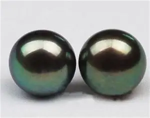 10 Pairswholesale Charming Natural 10-11mm Black Tahitian Pearl Earring AA YL077
10 Pairswholesale Charming Natural 10-11mm Black Tahitian Pearl Earring AA YL077
