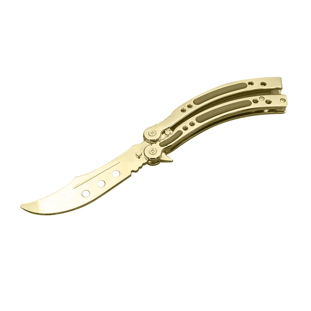 Butterfly Training Sharp Tool Unsharpened Practice Sharp Tool Balisong Trainer Tool (Gold)
Butterfly Training Sharp Tool Unsharpened Practice Sharp Tool Balisong Trainer Tool (Gold)