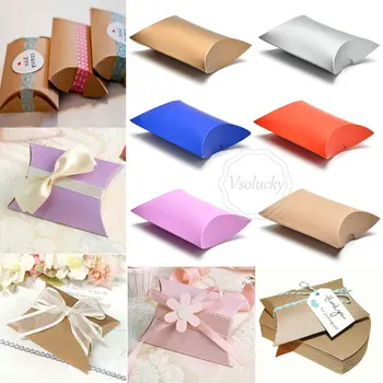 100pcs Pillow Wedding Party Favor Paper DIY Gift Box Candy Boxes Supply Accessories Favour Kraft Paper Gift Boxes
100pcs Pillow Wedding Party Favor Paper DIY Gift Box Candy Boxes Supply Accessories Favour Kraft Paper Gift Boxes