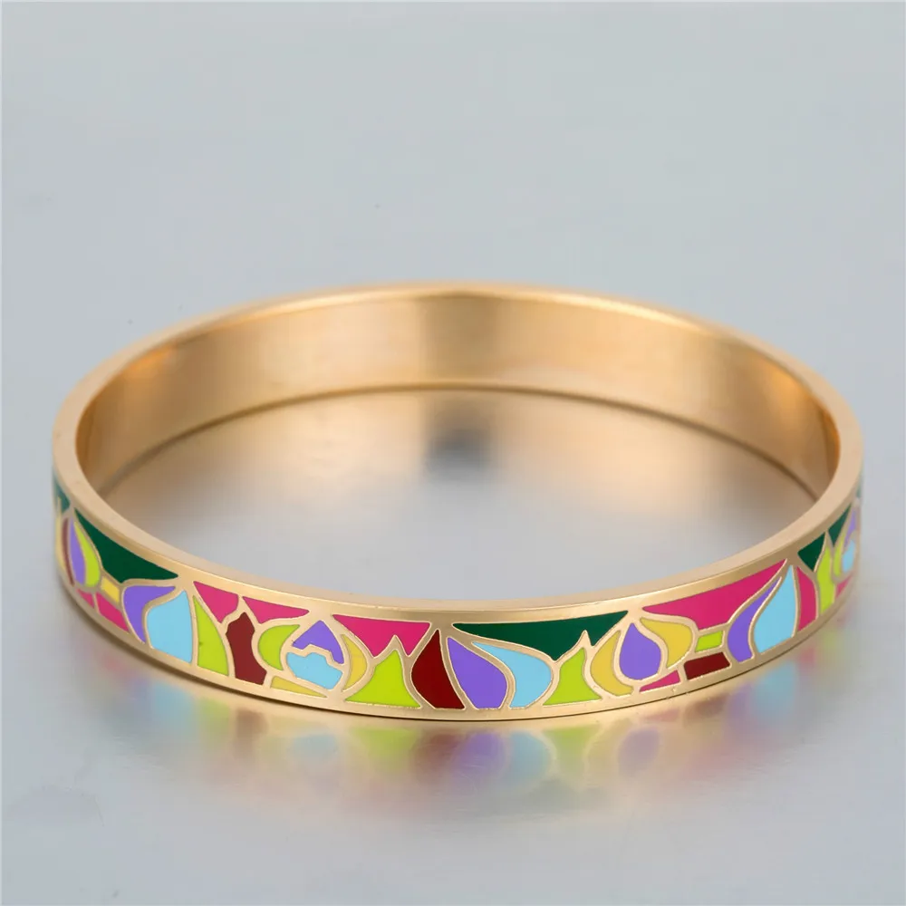 Austria Colorful Water Drop Enamel Bangle Geometric Ceramic for Women Best Friend Stainless Steel Bracelet Cordao Braslet
Austria Colorful Water Drop Enamel Bangle Geometric Ceramic for Women Best Friend Stainless Steel Bracelet Cordao Braslet