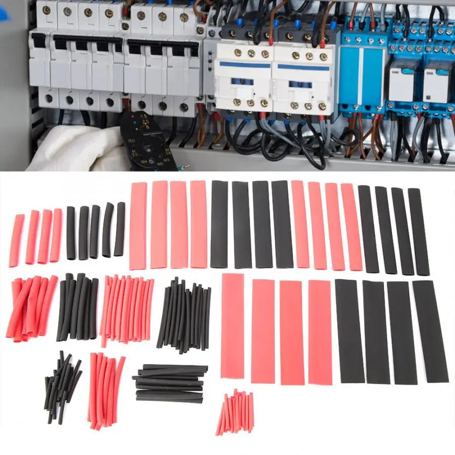 150pcs/set Red or Black Heat Shrink Tubing Shrinkable Tube Sleeve Wire Cable Sleeving Wrap
150pcs/set Red or Black Heat Shrink Tubing Shrinkable Tube Sleeve Wire Cable Sleeving Wrap
