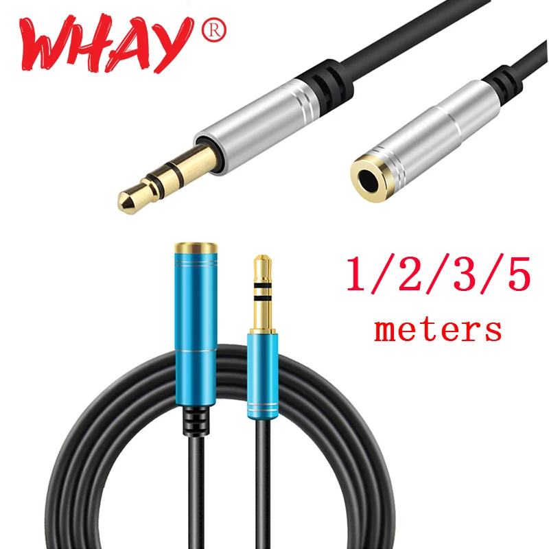 WHaY Earphone Jack 3.5mm Audio Extension Cable 5m Male to Female 1m 3m 2m Aux Cables for Headphones Computer Phone Cord Extender
WHaY Earphone Jack 3.5mm Audio Extension Cable 5m Male to Female 1m 3m 2m Aux Cables for Headphones Computer Phone Cord Extender