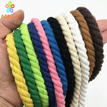 Super Soft 8mm x20m 100% Cotton Rope Colorful 3ply twisted DIY accessory handwork decorative bondage free shipping 14 colors
Super Soft 8mm x20m 100% Cotton Rope Colorful 3ply twisted DIY accessory handwork decorative bondage free shipping 14 colors