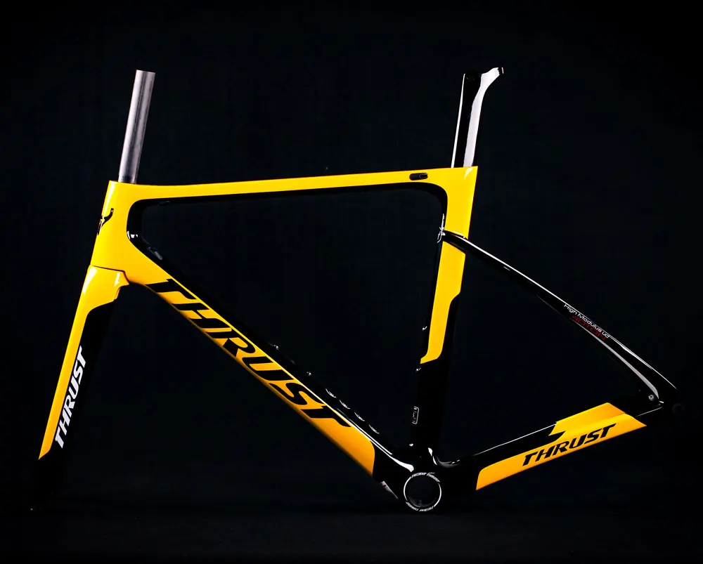 THRUST Carbon Road Frame Cycling Bike Bicycle Racing Frameset Headset Fork Seatpost BSA BB30 PF30 System
THRUST Carbon Road Frame Cycling Bike Bicycle Racing Frameset Headset Fork Seatpost BSA BB30 PF30 System