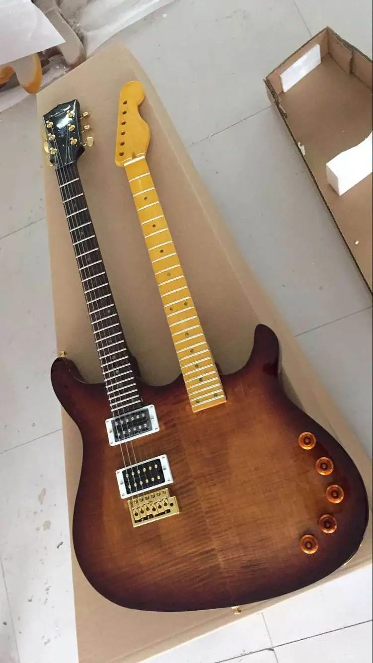 Wholesale Double Neck Electric Guitar 6 String+6 String Top Quality In Vintage Sunburst 161118
Wholesale Double Neck Electric Guitar 6 String+6 String Top Quality In Vintage Sunburst 161118