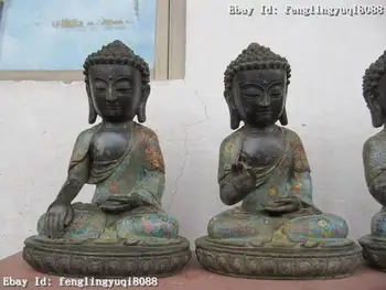 Tibet Buddhism Pure Bronze Copper cloisonne three Sakyamuni Buddha statue Set Discount 55%
Tibet Buddhism Pure Bronze Copper cloisonne three Sakyamuni Buddha statue Set Discount 55%