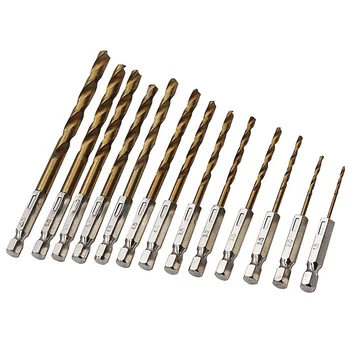 13pcs HSS High Speed Steel Titanium Coated Twist Drill Bit 1.5-6.5mm Woodworking Tools Wood Metal Electric Drill Bit Set
13pcs HSS High Speed Steel Titanium Coated Twist Drill Bit 1.5-6.5mm Woodworking Tools Wood Metal Electric Drill Bit Set