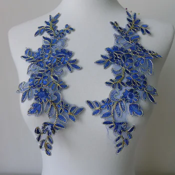 5 Pairs 25*10cm Royal Blue Cord Lace Applique Floral Embroidered Sewing Accessories Lace Vintage Style Free Shipping
5 Pairs 25*10cm Royal Blue Cord Lace Applique Floral Embroidered Sewing Accessories Lace Vintage Style Free Shipping