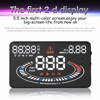 Vikewe E300 OBD2 HUD Car Head Up Display 5.5" LED Windscreen Projector OBD Scanner Speed Fuel Warning Alarm Data Diagnostic Tool
Vikewe E300 OBD2 HUD Car Head Up Display 5.5" LED Windscreen Projector OBD Scanner Speed Fuel Warning Alarm Data Diagnostic Tool