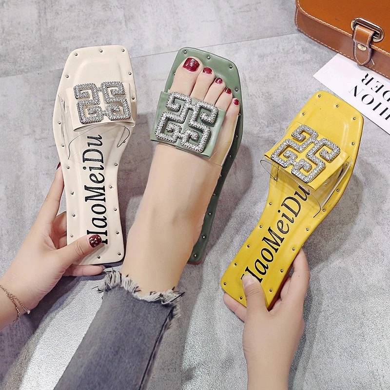Green Women Slippers 2019 Summer Flip Flops Non-slip Female shoes exquisite crystal Flats beach Fashion trendy zapatos de mujer
Green Women Slippers 2019 Summer Flip Flops Non-slip Female shoes exquisite crystal Flats beach Fashion trendy zapatos de mujer