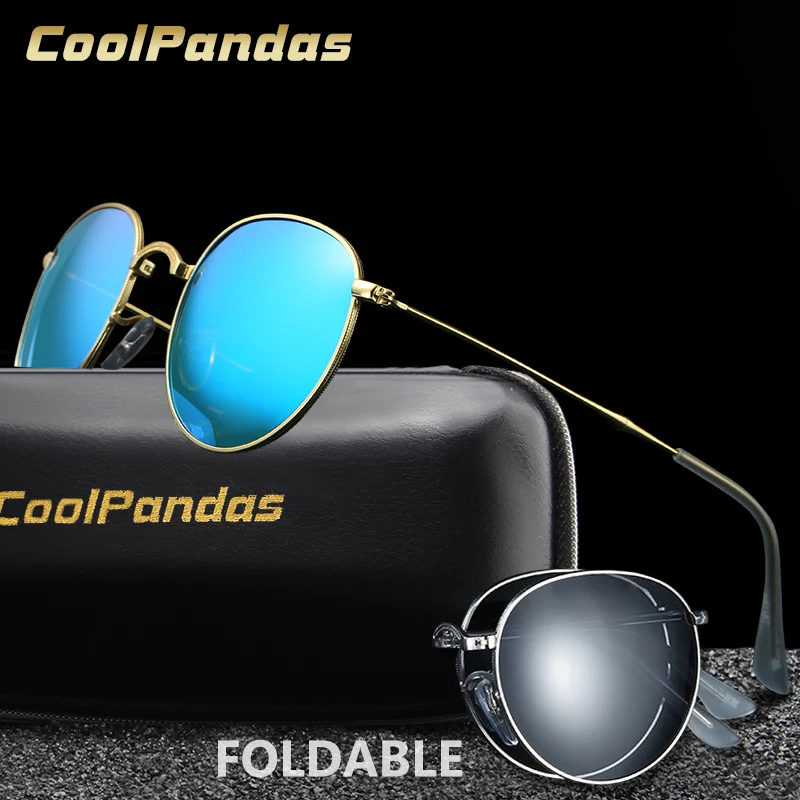 New CoolPandas Brand Retro Women Sunglasses Men Polarized Round Pink oculos de sol feminino Fold Polaroid sun glasses Steampunk
New CoolPandas Brand Retro Women Sunglasses Men Polarized Round Pink oculos de sol feminino Fold Polaroid sun glasses Steampunk
