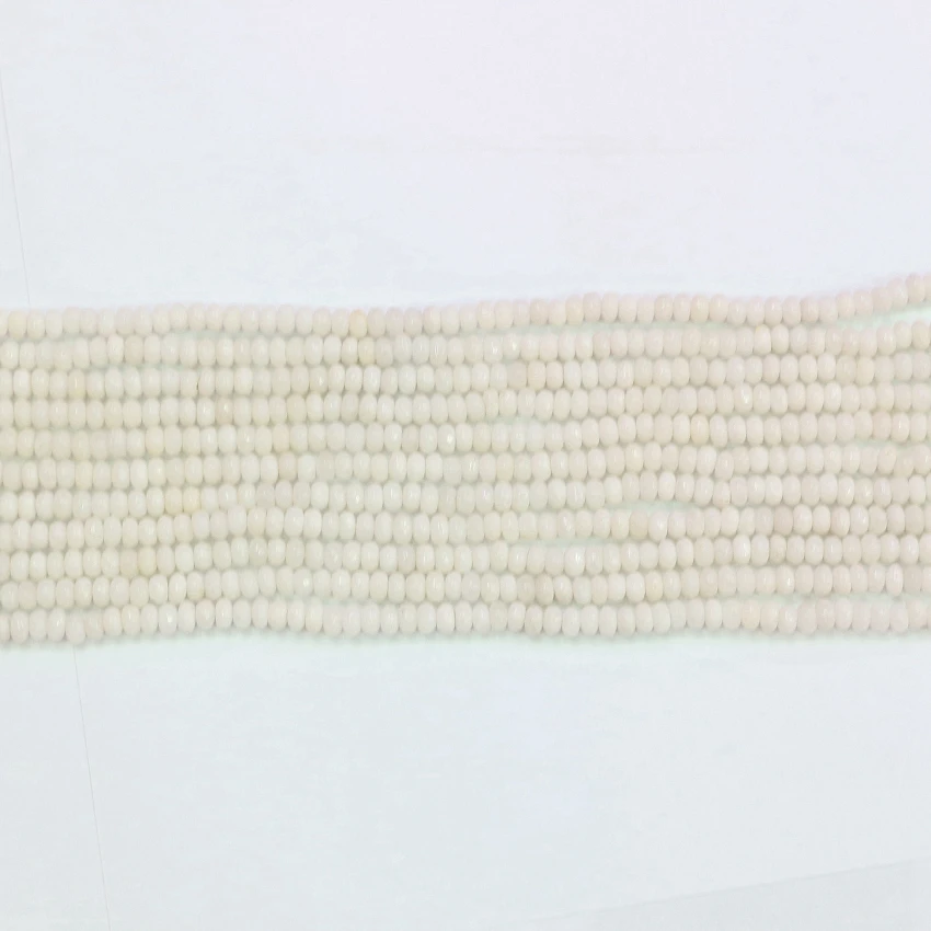 Фото 2x4 мм белый натуральный каменный халцедонский нефрит прокладки аксессуары