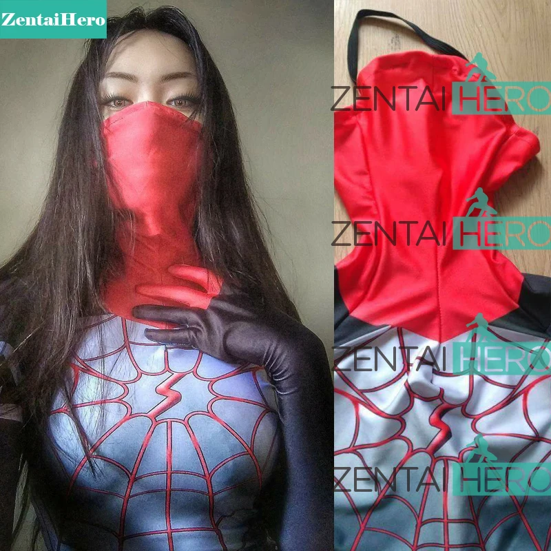 Free Shipping Custom Made 3D Printing Silk Cindy Moon Spider Women Superhero Costume Spider-Man Cosplay Halloween Spidy Bodysuit
Free Shipping Custom Made 3D Printing Silk Cindy Moon Spider Women Superhero Costume Spider-Man Cosplay Halloween Spidy Bodysuit