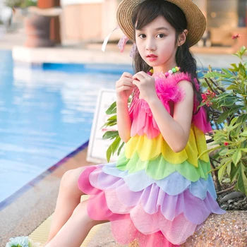 Tiered dress party wear for kids girls baby rainbow beach holiday wear spaghetti strap mini gilet vest dress princess robe kids
Tiered dress party wear for kids girls baby rainbow beach holiday wear spaghetti strap mini gilet vest dress princess robe kids