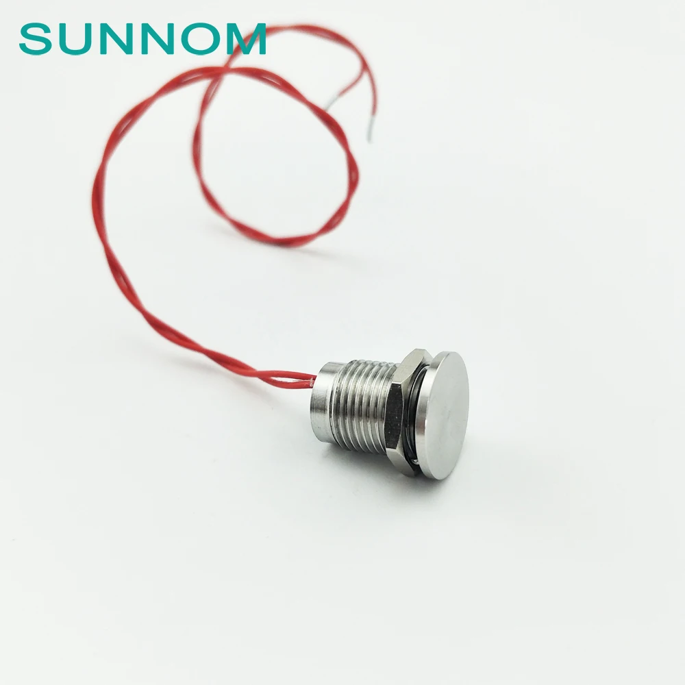 WS12BF1NOM IP68 waterproof 12mm flat head 3A 24V momentary stainless steel metal piezo switch
WS12BF1NOM IP68 waterproof 12mm flat head 3A 24V momentary stainless steel metal piezo switch