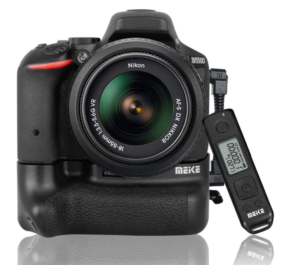 Meike MK-D5500 Pro 2.4G wireless Remote Control Battery Grip Holder for Nikon D5500
Meike MK-D5500 Pro 2.4G wireless Remote Control Battery Grip Holder for Nikon D5500