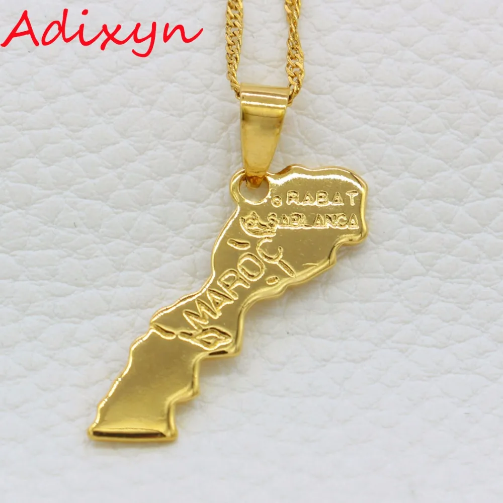 Adixyn Gold Color Morocco Map Pendant For Women/Men Jewelry Wholesale Necklace Jewelry For Gift N12167
Adixyn Gold Color Morocco Map Pendant For Women/Men Jewelry Wholesale Necklace Jewelry For Gift N12167