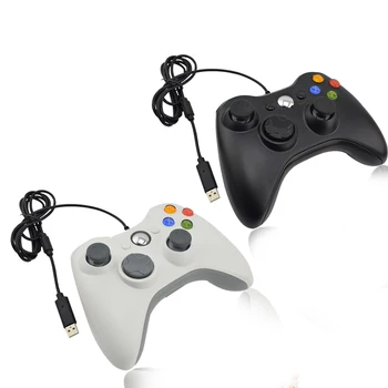 OMTOP Black And White Wired Vibration Gamepad With USB Cable Game Controller Joystick For PC High Quality
OMTOP Black And White Wired Vibration Gamepad With USB Cable Game Controller Joystick For PC High Quality