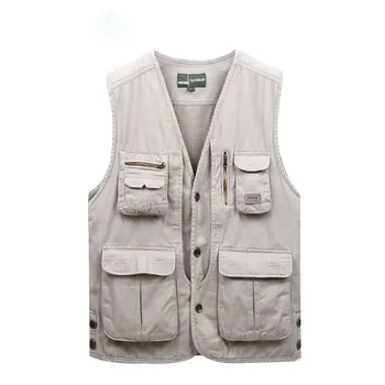 2019 Spring Vest With Many pockets Sleeveless Jacket Big Size Outwear Casual Waistcoat Male-Vest V-neck Fashion A5266
2019 Spring Vest With Many pockets Sleeveless Jacket Big Size Outwear Casual Waistcoat Male-Vest V-neck Fashion A5266