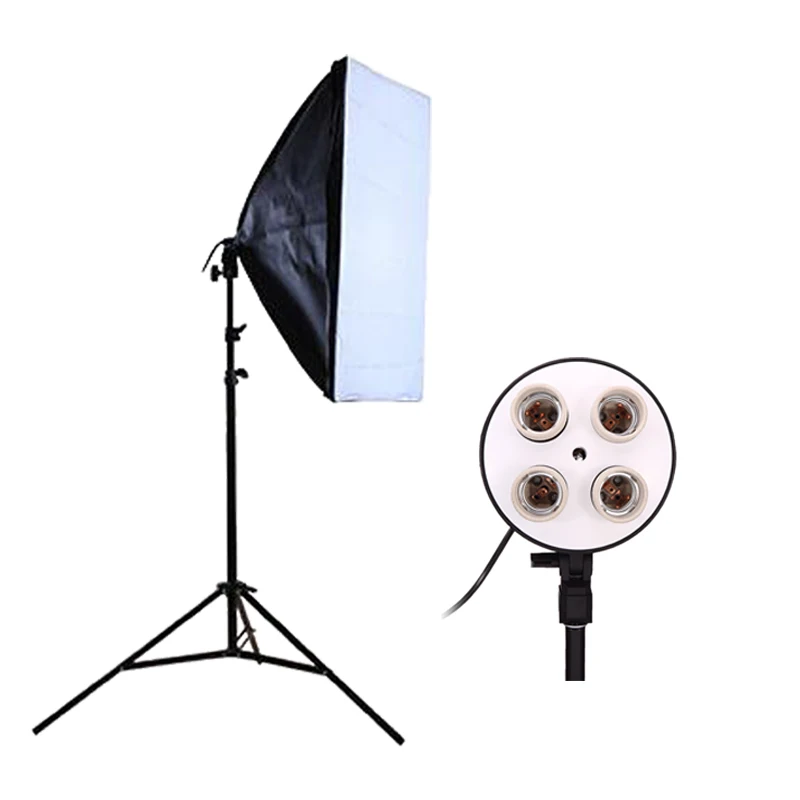 photography Studio Softbox Kit Photo Lighting Four-capped Lamp Holder Lighting+ 50*70cm Softbox+2m Light Stand Photo Soft Box
photography Studio Softbox Kit Photo Lighting Four-capped Lamp Holder Lighting+ 50*70cm Softbox+2m Light Stand Photo Soft Box