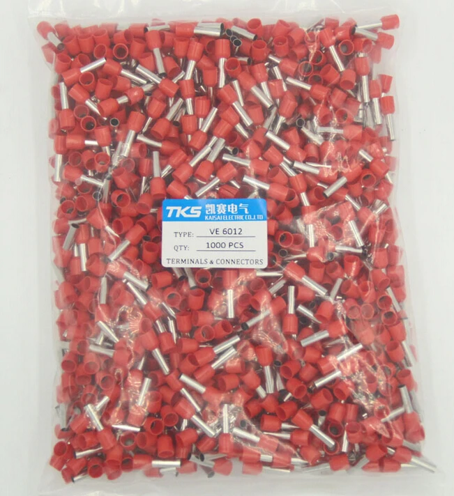 E6012 Bootlace Ferrules crimp terminal For 6.0mm AWG12 12mm length of Pin terminales electricidad
E6012 Bootlace Ferrules crimp terminal For 6.0mm AWG12 12mm length of Pin terminales electricidad