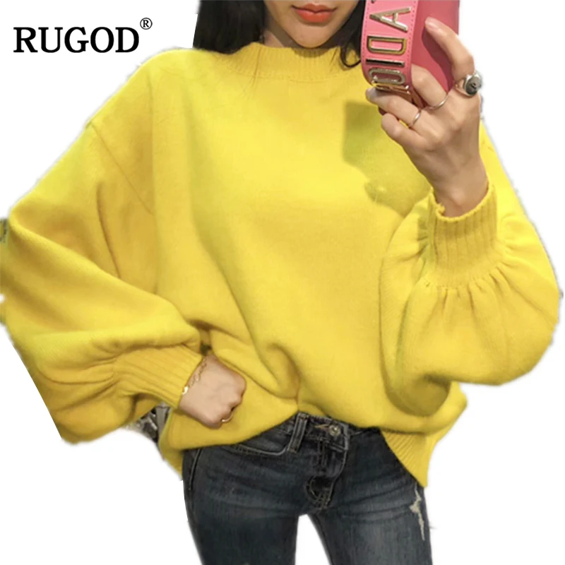 RUGOD New Korean Casual Solid Rabbit velvet Sweater Women O neck Long Sleeve Lantern Sleeve Fur Pullover Female Fashion Top 2018
RUGOD New Korean Casual Solid Rabbit velvet Sweater Women O neck Long Sleeve Lantern Sleeve Fur Pullover Female Fashion Top 2018