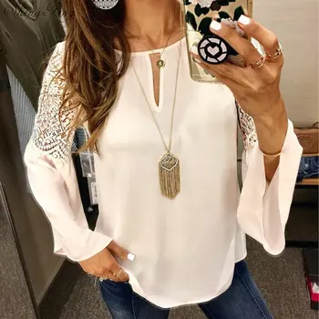 Elegant Workwear V Cut Neck Contrast Lace Sleeve o neck Pleated Blouse Summer Women Weekend Casual Shirt Top V1088
Elegant Workwear V Cut Neck Contrast Lace Sleeve o neck Pleated Blouse Summer Women Weekend Casual Shirt Top V1088