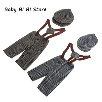 Infant Baby Boy Little Gentleman Outfit Newborn Photography Props Plaid Costume 
Infant Baby Boy Little Gentleman Outfit Newborn Photography Props Plaid Costume