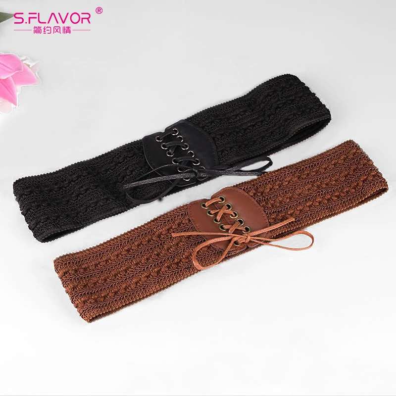 S.FLAVOR 2019 New Fashion Black Camel Wide Corset Belt Bow Wide Elastic Corset Cinch Waistband Women Dress Waist Belt
S.FLAVOR 2019 New Fashion Black Camel Wide Corset Belt Bow Wide Elastic Corset Cinch Waistband Women Dress Waist Belt